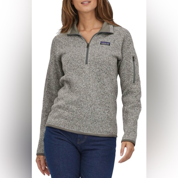 Patagonia Women's Better Sweater 1/4-Zip Fleece in the "Pelican Cream" - Picture 2 of 7
